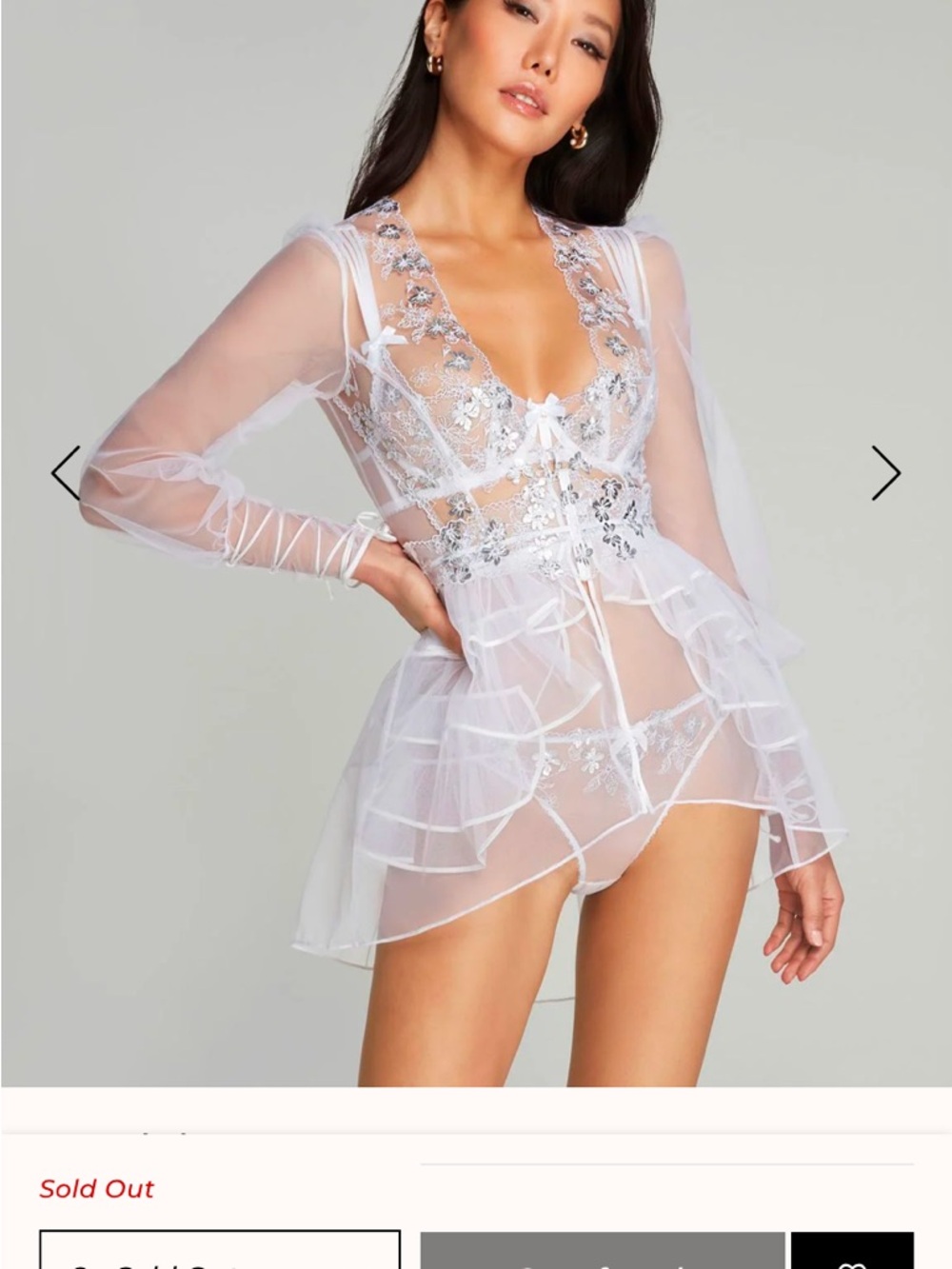 Agent Provocateur White/Silver Skylee
Short Dressing Gown